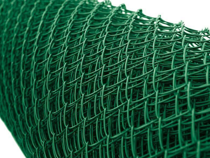 Green Chain Link Fence Wire Mesh Roll