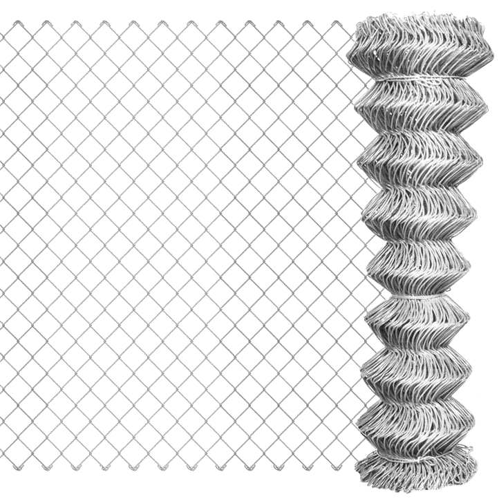 Silver Galvanized Chain Link Fence