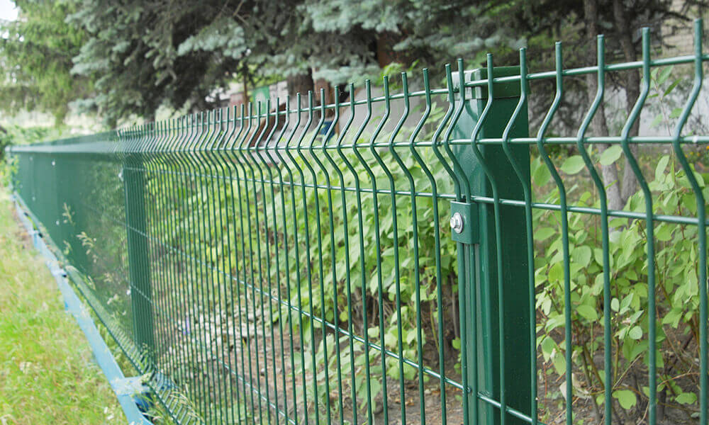 Green PVC Coated 3D Panel Fence