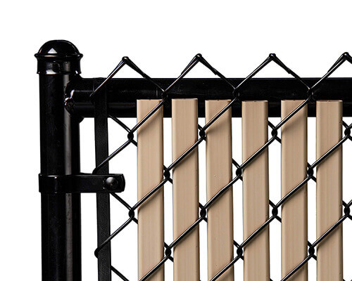 Chain Link Fence with Privacy Slats