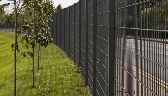 Double Wire Fence By the Road