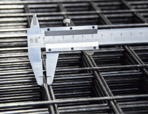 Black Welded Wire Mesh Wire Diameter Inspection Black Welded Wire Mesh Wire Diameter Inspection