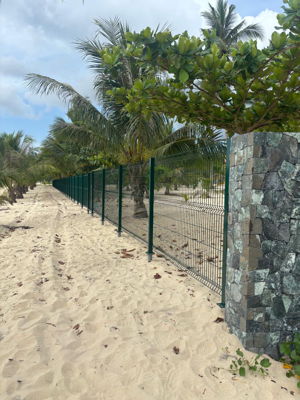 3D Fence Wire Guardrail Fence Along Philippines Beachfront